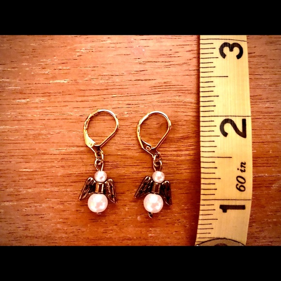 Angel Lever-back Earrings— Designed and Handcrafted By Me 🥰 - Picture 4 of 6